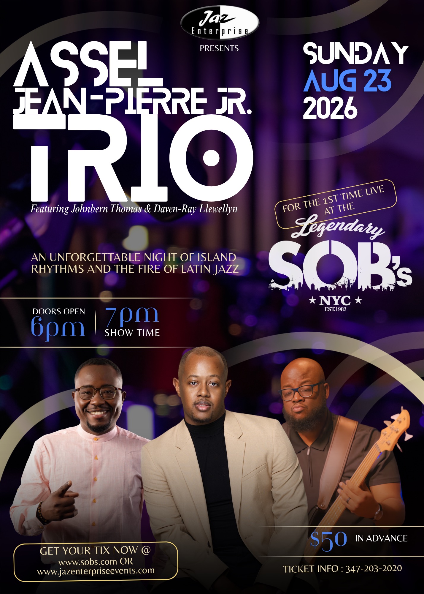 Assel Jean-Pierre Jr. Trio — NYC Debut